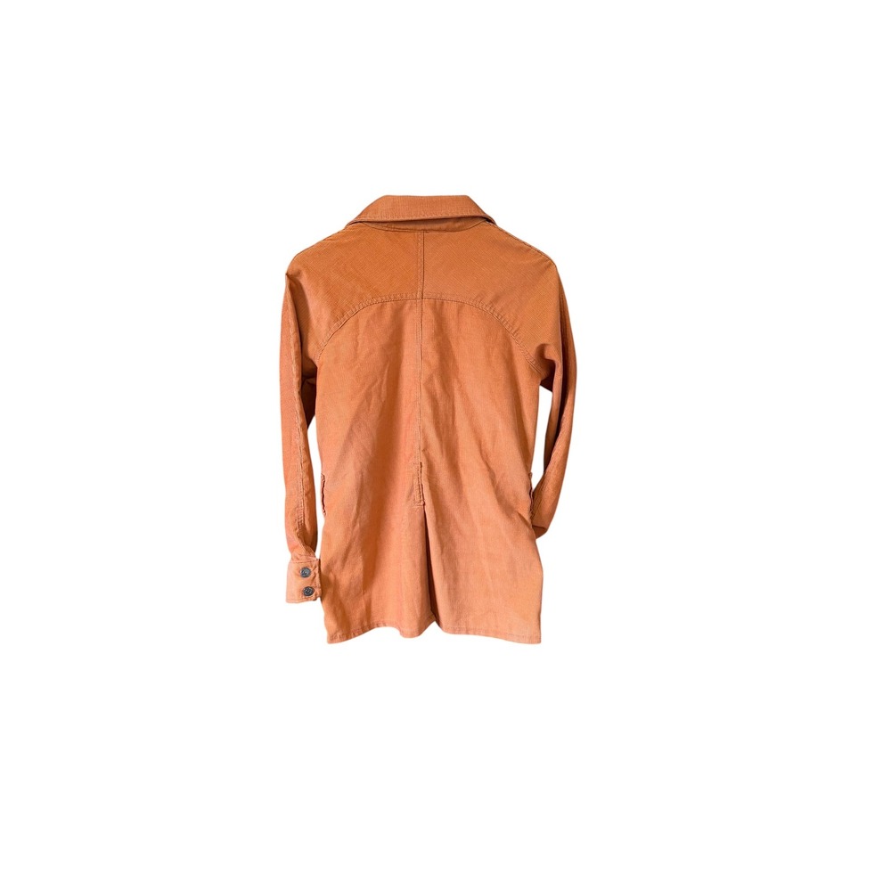 Vtg 70s Levis Corduroy Shirt Jacket Burnt Orange Rust 70s Button Front Pockets M - Picture 4 of 10